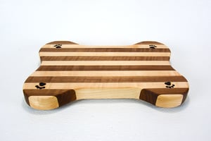 Image of Walnut and Maple Dog Lovers Cutting Board, Handmade Wooden Serving or Chopping Board, Cheese Board