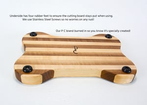 Image of Walnut and Maple Dog Lovers Cutting Board, Handmade Wooden Serving or Chopping Board, Cheese Board
