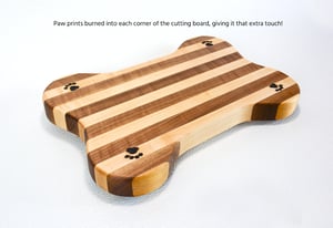 Image of Walnut and Maple Dog Lovers Cutting Board, Handmade Wooden Serving or Chopping Board, Cheese Board