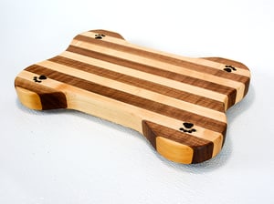 Image of Walnut and Maple Dog Lovers Cutting Board, Handmade Wooden Serving or Chopping Board, Cheese Board
