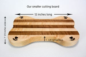 Image of Walnut and Maple Dog Lovers Cutting Board, Handmade Wooden Serving or Chopping Board, Cheese Board