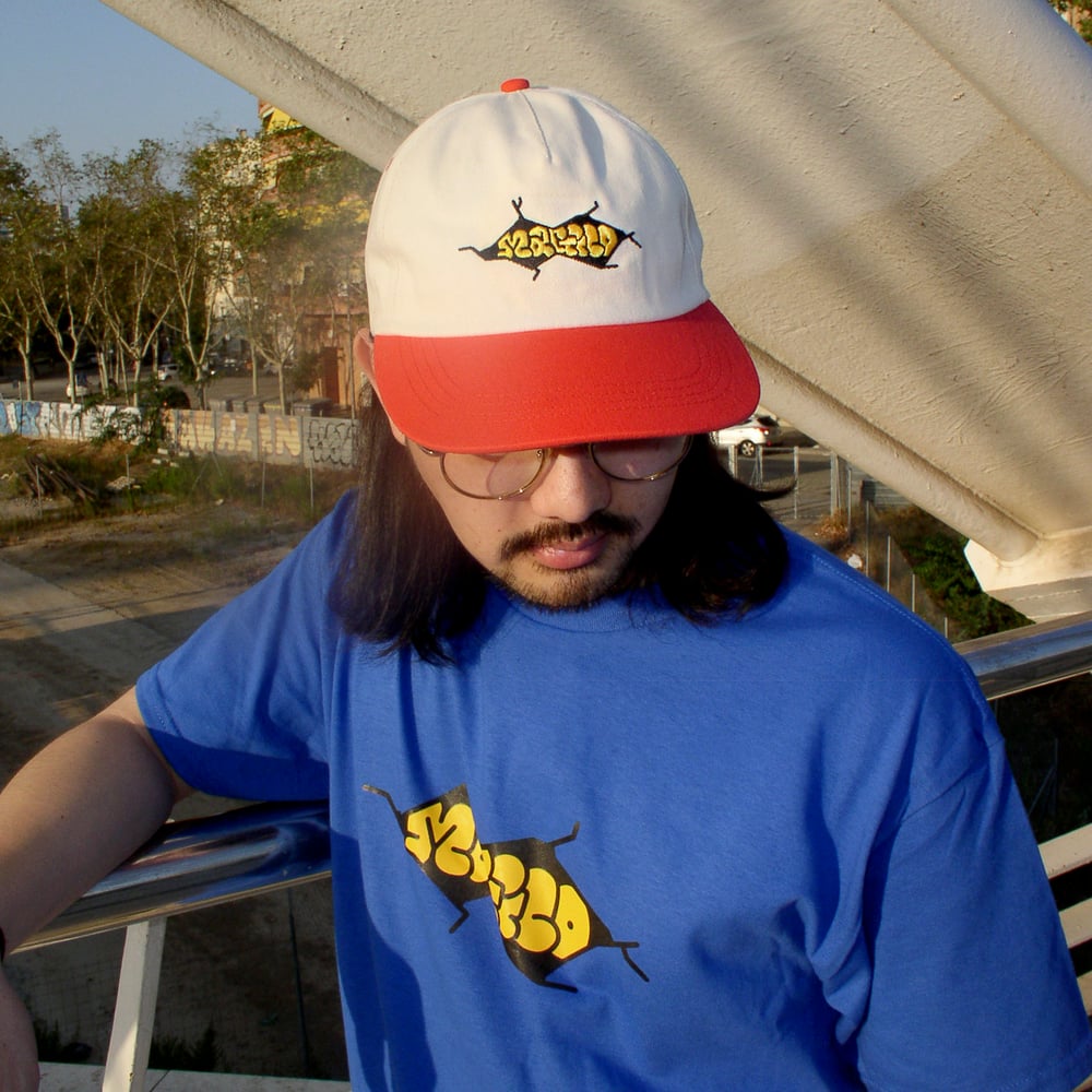 MÁGICO - "Cracked" Unstructured snapback (natural/red)