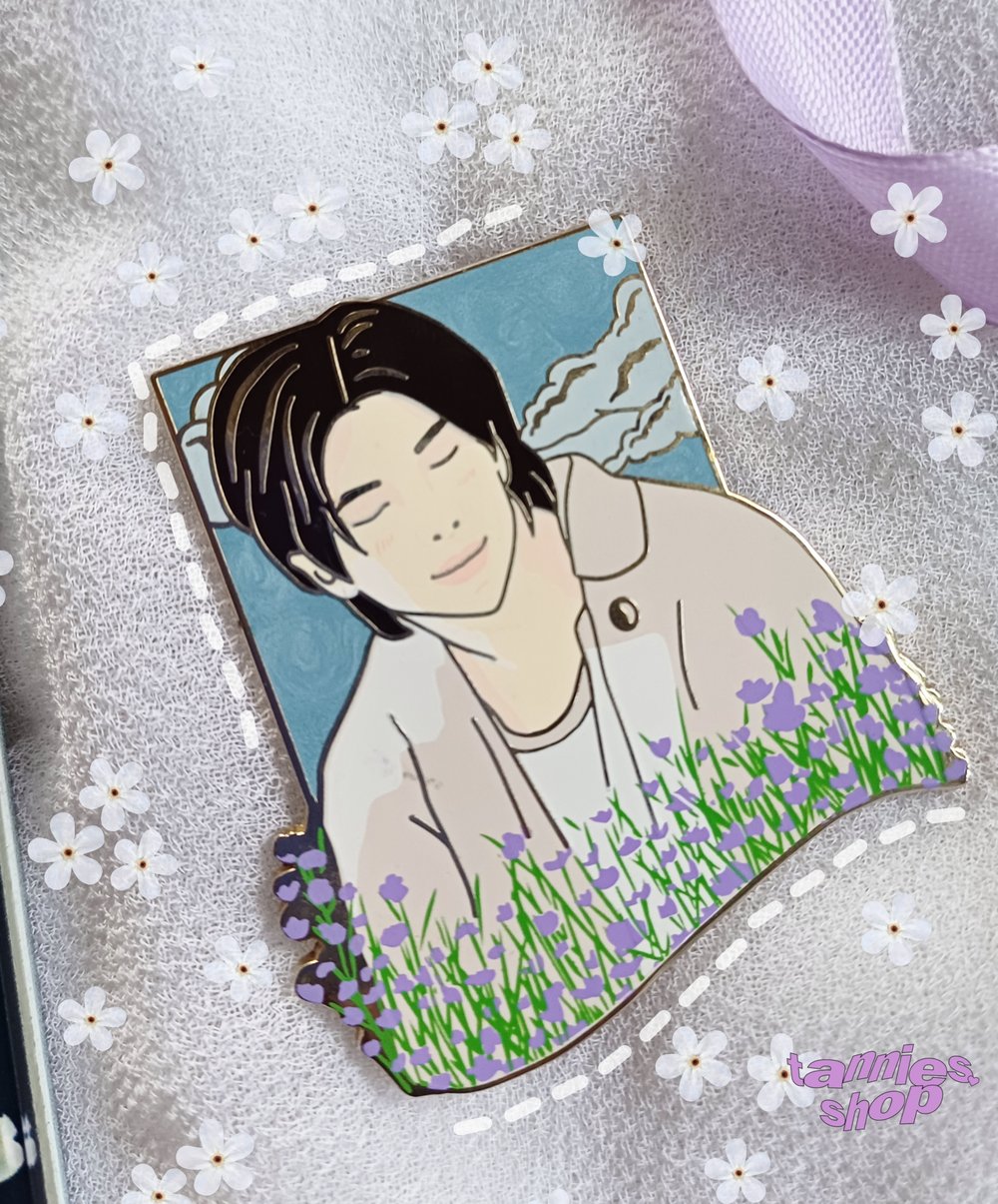 Image of Namjoon Wildflower Enamel Pin