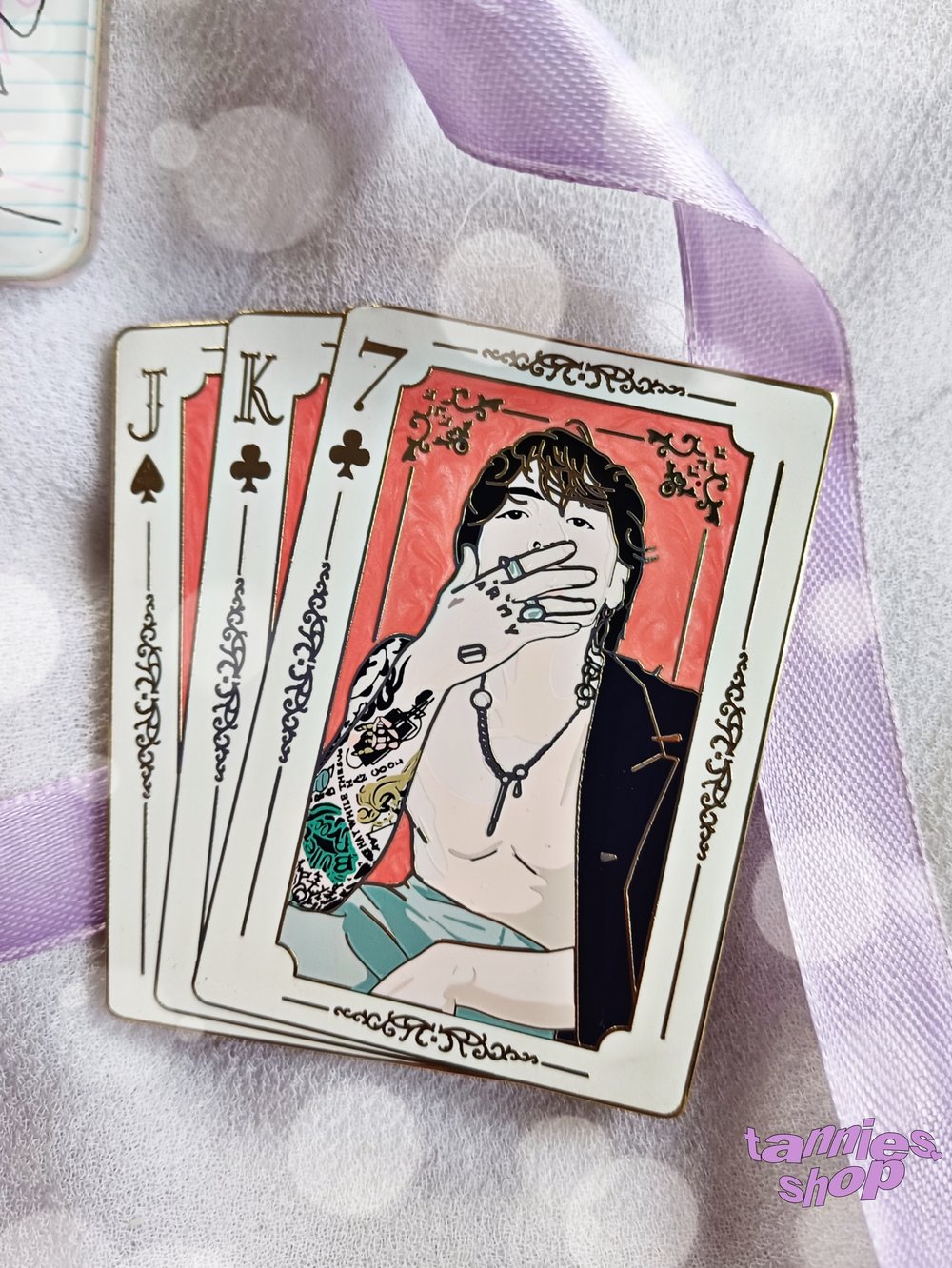 Image of Jungkook Kingcard Enamel Pin