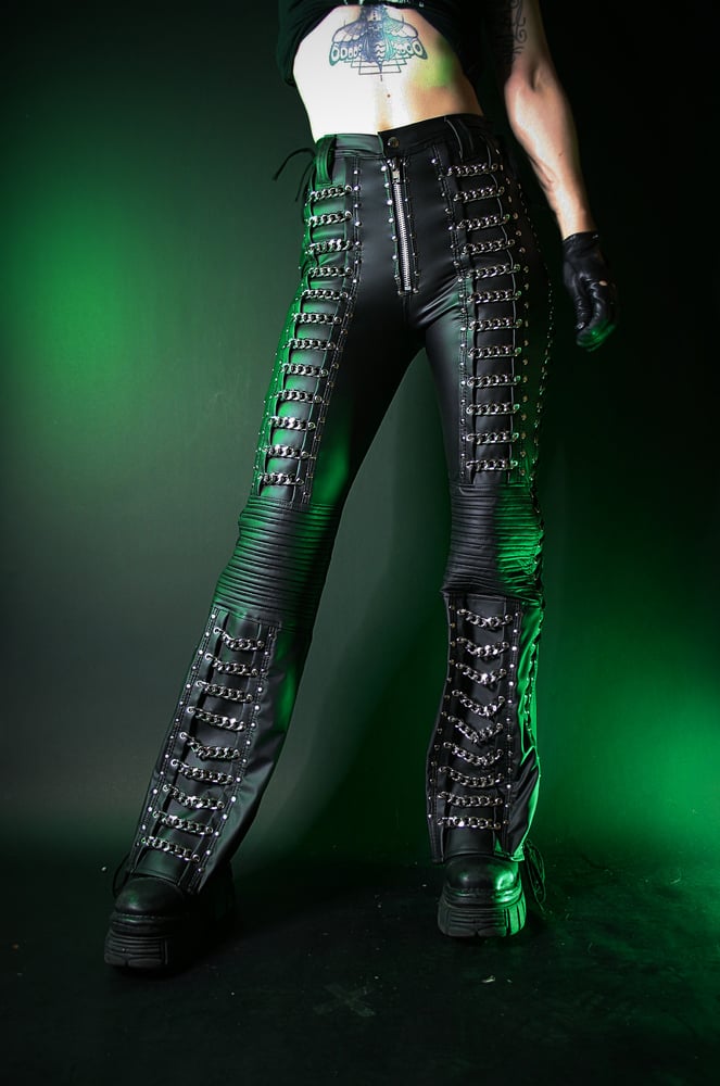 Image of INDUSTRIAL GIRL LACE UP PANTS