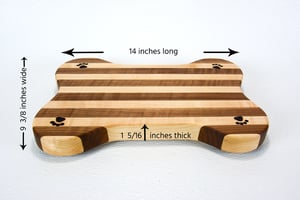 Image of Walnut and Maple Dog Lovers Cutting Board, Handmade Wooden Serving or Chopping Board, Cheese Board