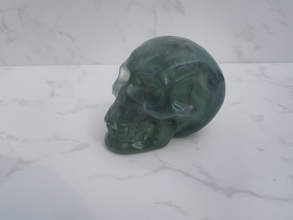 Image of Green Fluorite Skull 164g