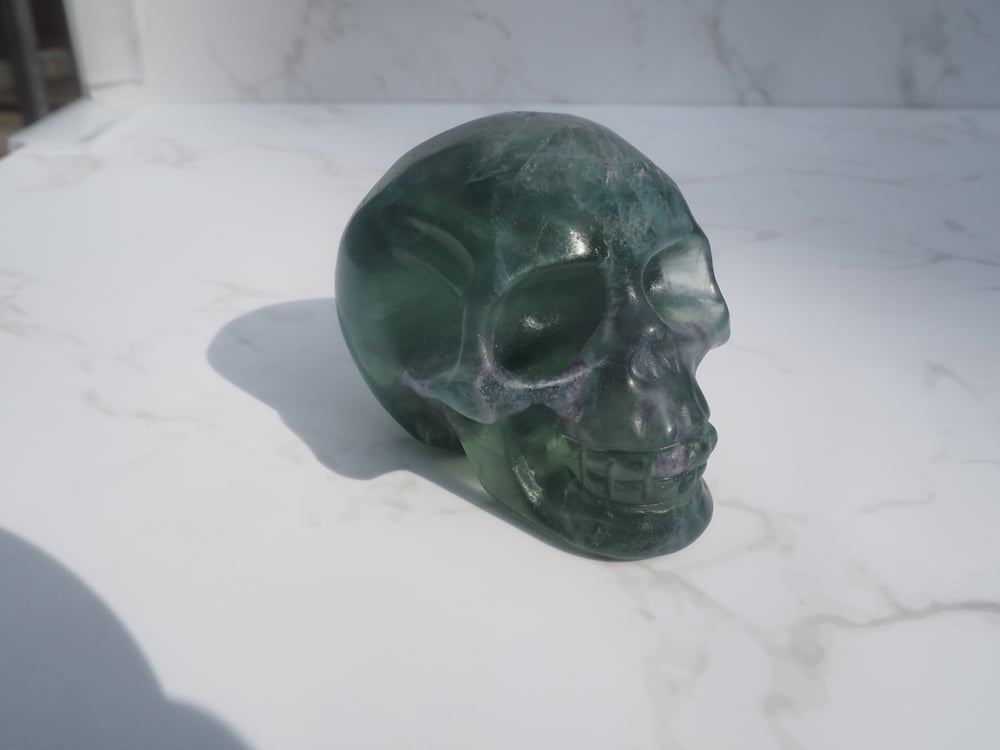 Image of Green Fluorite Skull 164g