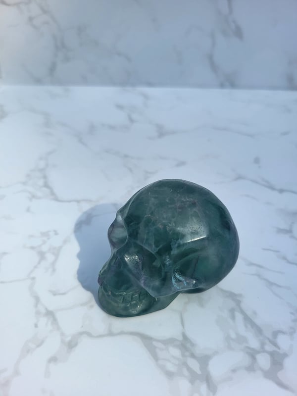 Image of Green Fluorite Skull 164g