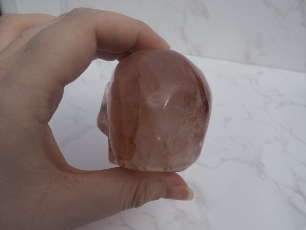 Image of Fire Quartz Skull 231g