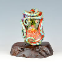 Image 3 of XXXXL. Reticulated Coral Kraken and it's Coral Reef Garden - Flamework Glass Sculpture