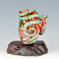 Image 5 of XXXXL. Reticulated Coral Kraken and it's Coral Reef Garden - Flamework Glass Sculpture