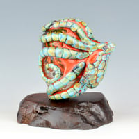 Image 7 of XXXXL. Reticulated Coral Kraken and it's Coral Reef Garden - Flamework Glass Sculpture