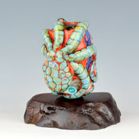 Image 9 of XXXXL. Reticulated Coral Kraken and it's Coral Reef Garden - Flamework Glass Sculpture