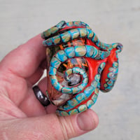 Image 13 of XXXXL. Reticulated Coral Kraken and it's Coral Reef Garden - Flamework Glass Sculpture