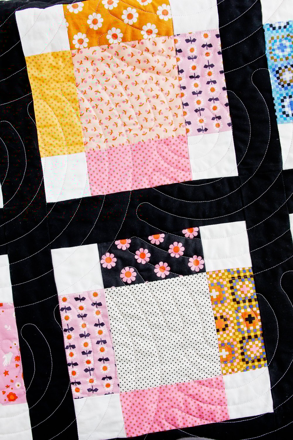 Image of ALL PATCHED UP Charm Square Patchwork Quilt Pattern