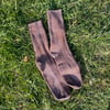 Naturally Dyed Socks - Dark Brown - Oak Gall