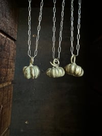 Image 1 of White bronze pumpkin charm necklaces