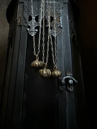 Image 2 of White bronze pumpkin charm necklaces