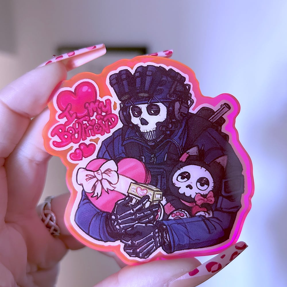 COD Task Force 141 “I Love My Boyfriend” 3in Acrylic Pin
