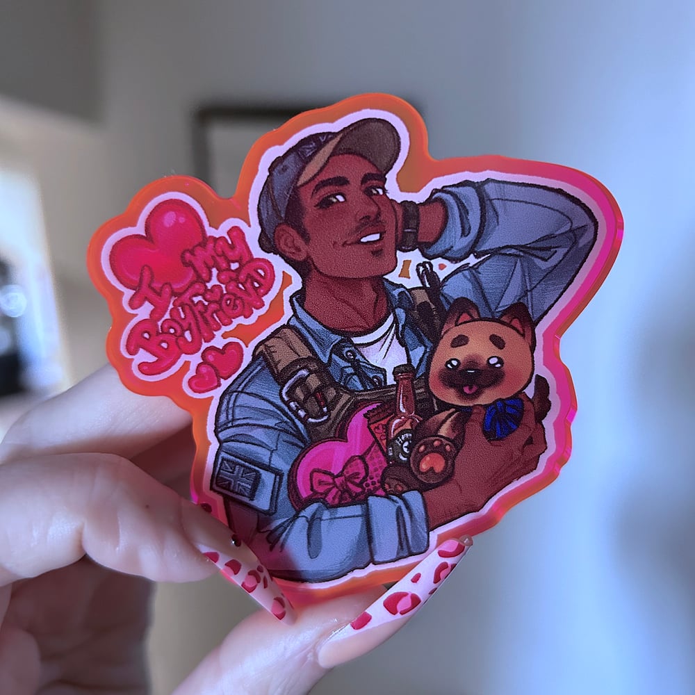 COD Task Force 141 “I Love My Boyfriend” 3in Acrylic Pin