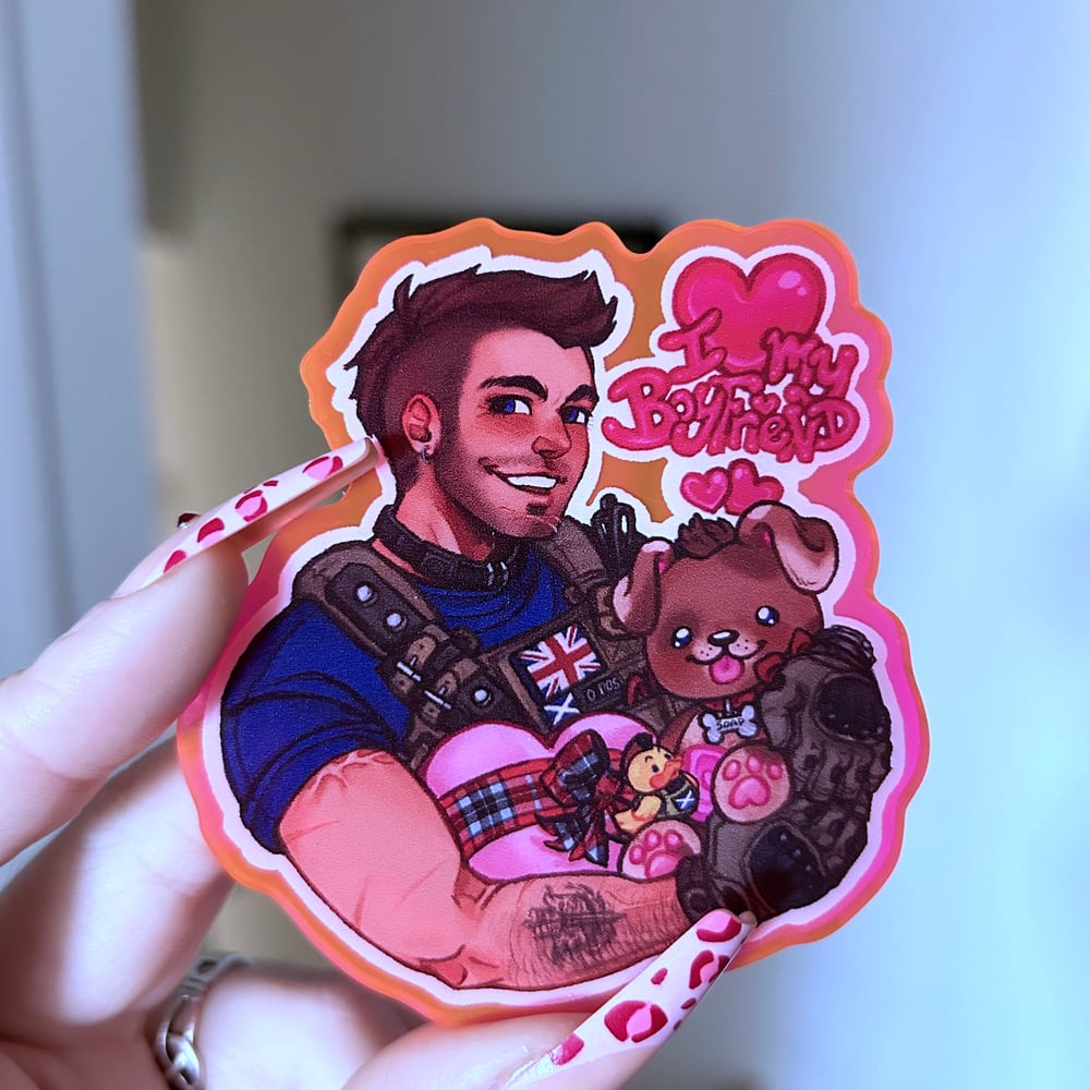 COD Task Force 141 “I Love My Boyfriend” 3in Acrylic Pin