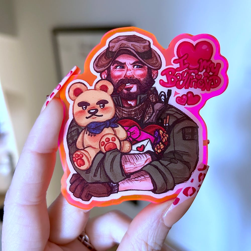 COD Task Force 141 “I Love My Boyfriend” 3in Acrylic Pin