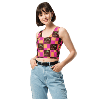 Image 4 of Checkered Cherry Crop Top