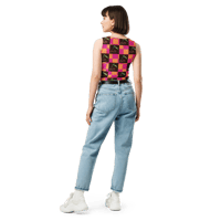 Image 8 of Checkered Cherry Crop Top