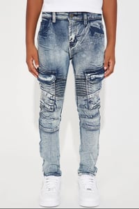 Image 2 of Denim Cargo Jeans