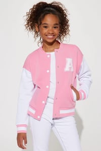 Image 1 of Bronx Varsity Pink Jacket