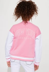 Image 3 of Bronx Varsity Pink Jacket