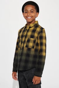 Image 3 of Dipped Dye Flannel Shirts
