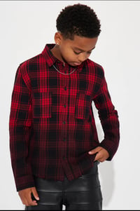 Image 5 of Dipped Dye Flannel Shirts