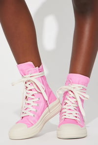 Image 1 of High Top Pink Sneakers