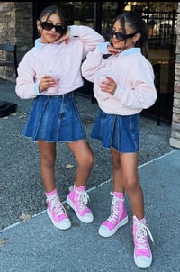 Image 2 of High Top Pink Sneakers