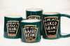 baked bean can mug - dark green