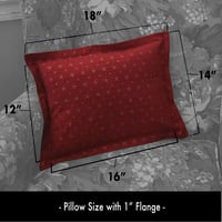 Image 2 of 16”x12” Decorative Accent Pillow Sham with 1” Flange