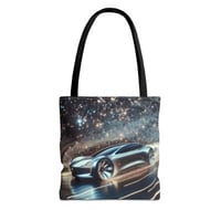 I Eat Glitter travel bag with car glam designs 