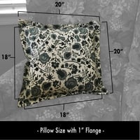 Image 3 of 18”x18” Decorative Accent Pillow Sham with 1" Flange
