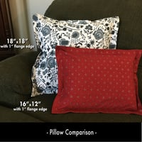 Image 4 of 18”x18” Decorative Accent Pillow Sham with 1" Flange