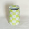 bright green checkered keep cup