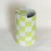 bright green checkered keep cup