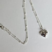 Image 1 of HEART PENDANT NECKLACE IN SILVER