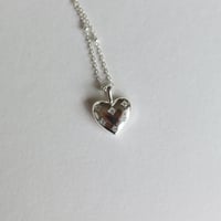 Image 3 of HEART PENDANT NECKLACE IN SILVER