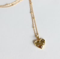 Image 1 of HEART PENDANT NECKLACE IN GOLD
