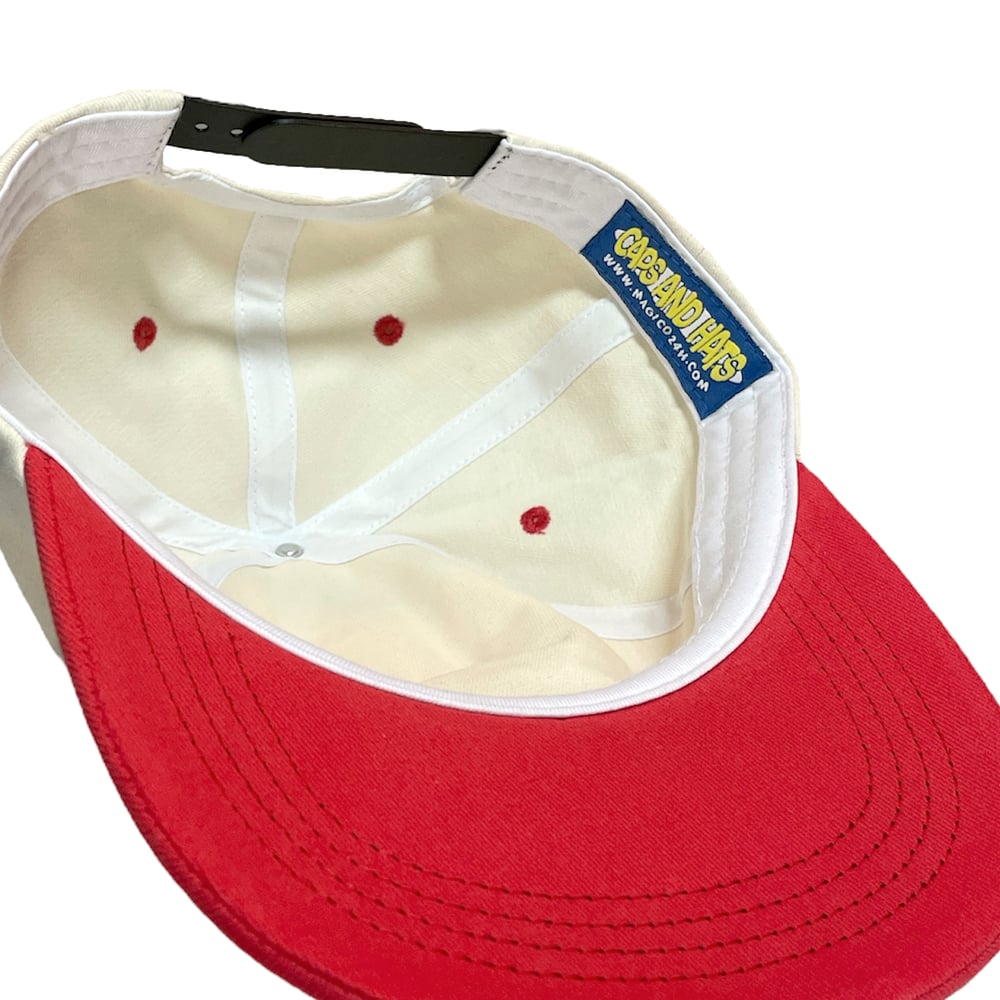 MÁGICO - "Cracked" Unstructured snapback (natural/red)