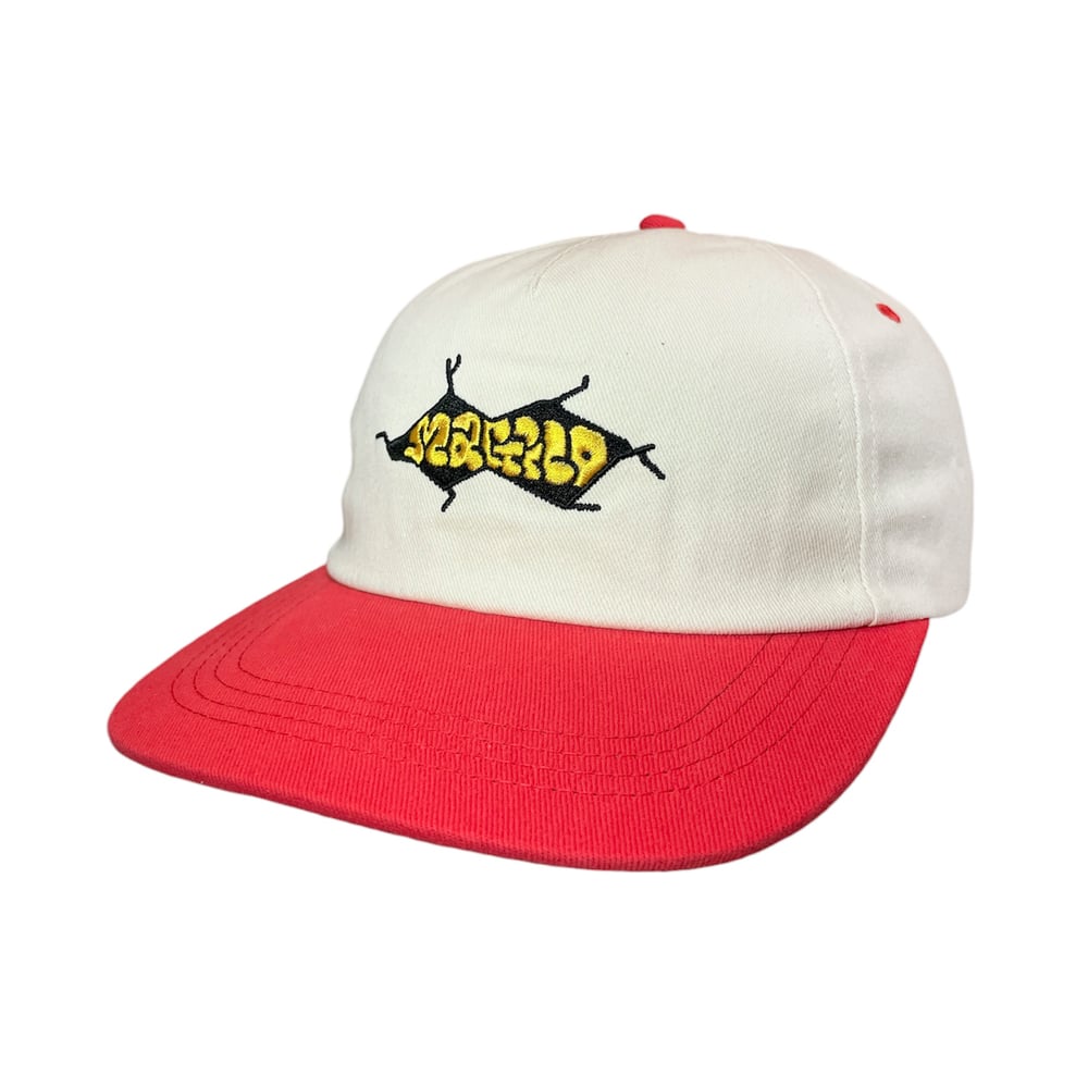 MÁGICO - "Cracked" Unstructured snapback (natural/red)