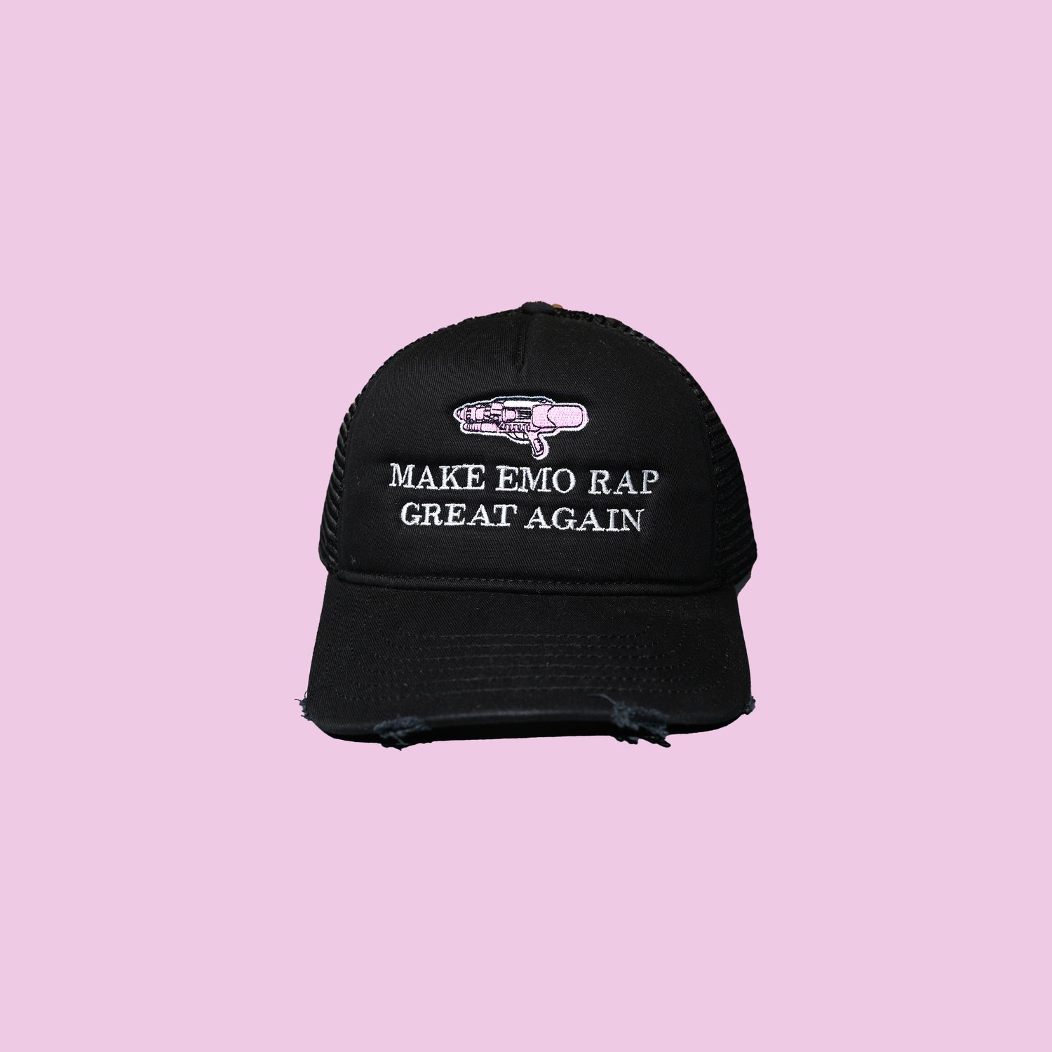 EMO RAP DESTROYED TRUCKER CAP