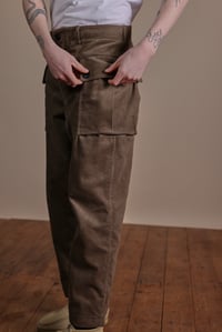 Image 2 of Cargo Trouser - Light Olive Corduroy 